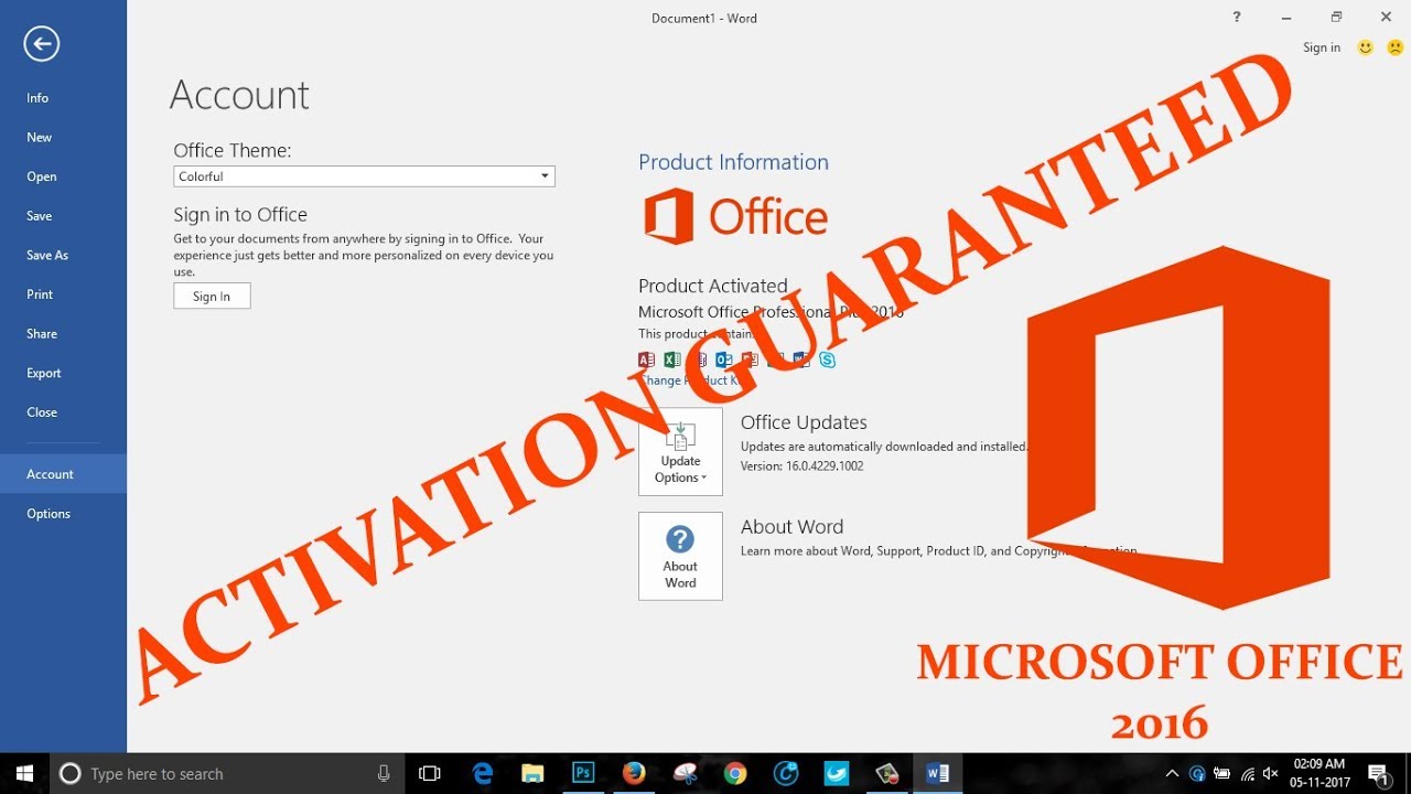 Office 2016 professional plus trial